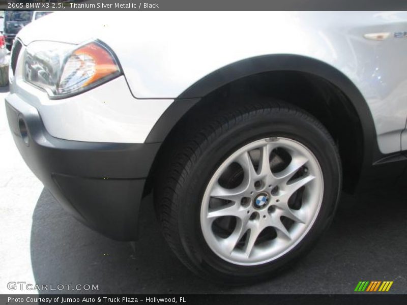 Titanium Silver Metallic / Black 2005 BMW X3 2.5i