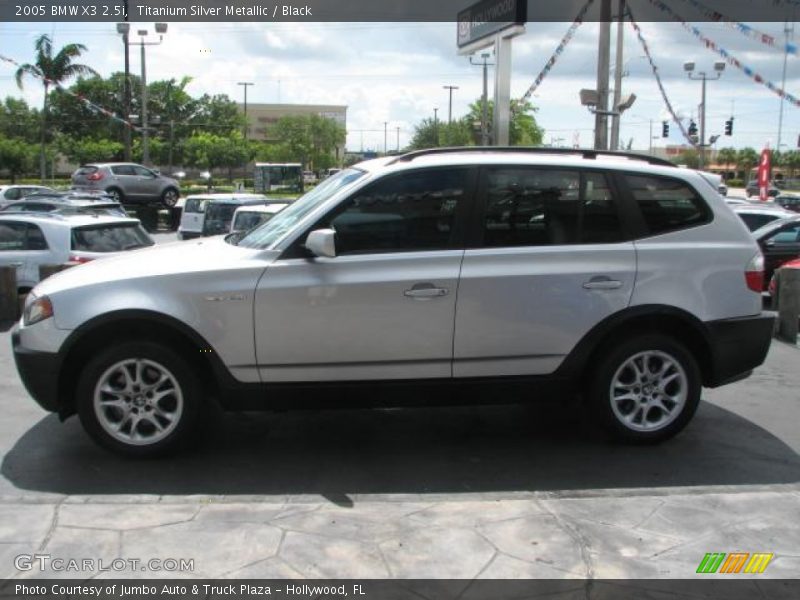 Titanium Silver Metallic / Black 2005 BMW X3 2.5i