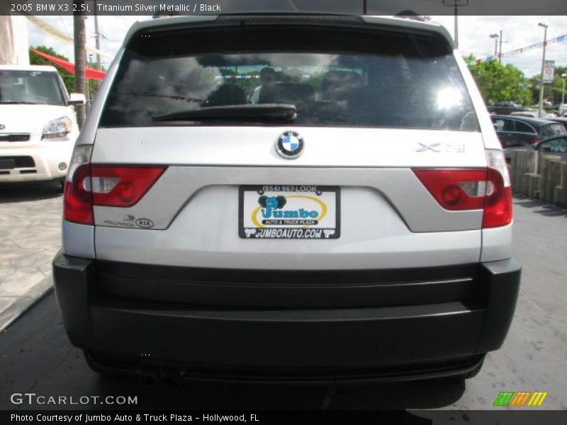 Titanium Silver Metallic / Black 2005 BMW X3 2.5i