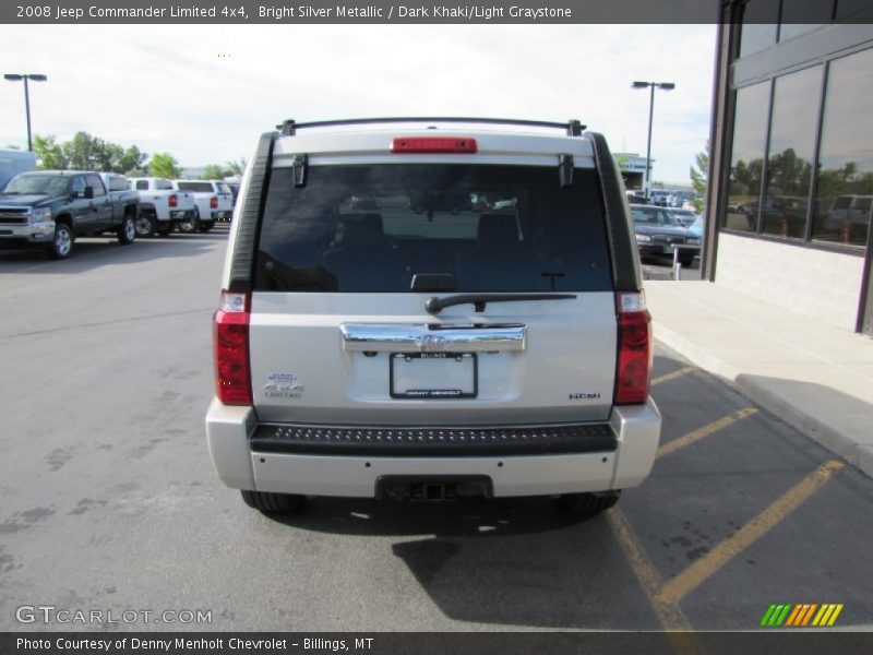 Bright Silver Metallic / Dark Khaki/Light Graystone 2008 Jeep Commander Limited 4x4