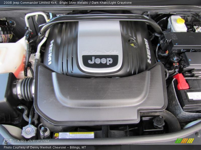 Bright Silver Metallic / Dark Khaki/Light Graystone 2008 Jeep Commander Limited 4x4