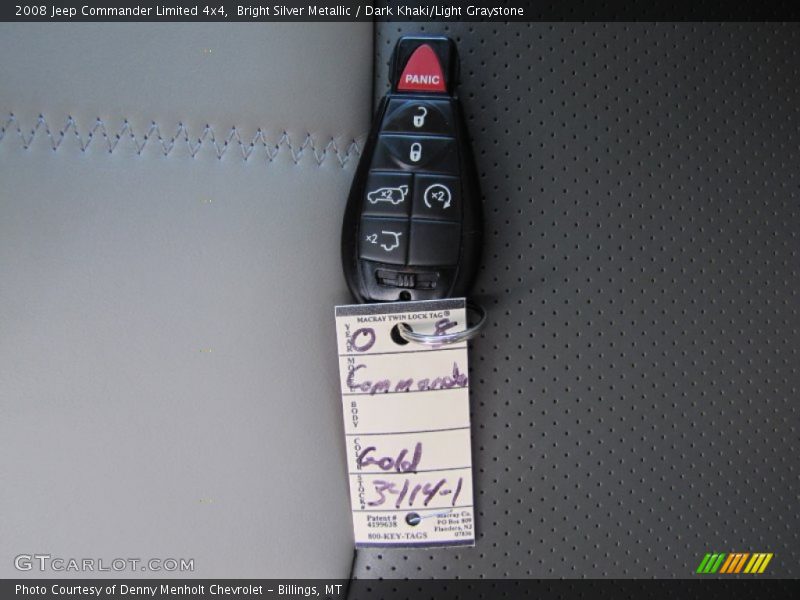 Bright Silver Metallic / Dark Khaki/Light Graystone 2008 Jeep Commander Limited 4x4