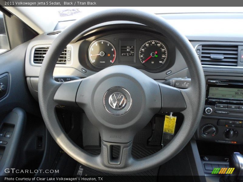 Black / Titan Black 2011 Volkswagen Jetta S Sedan