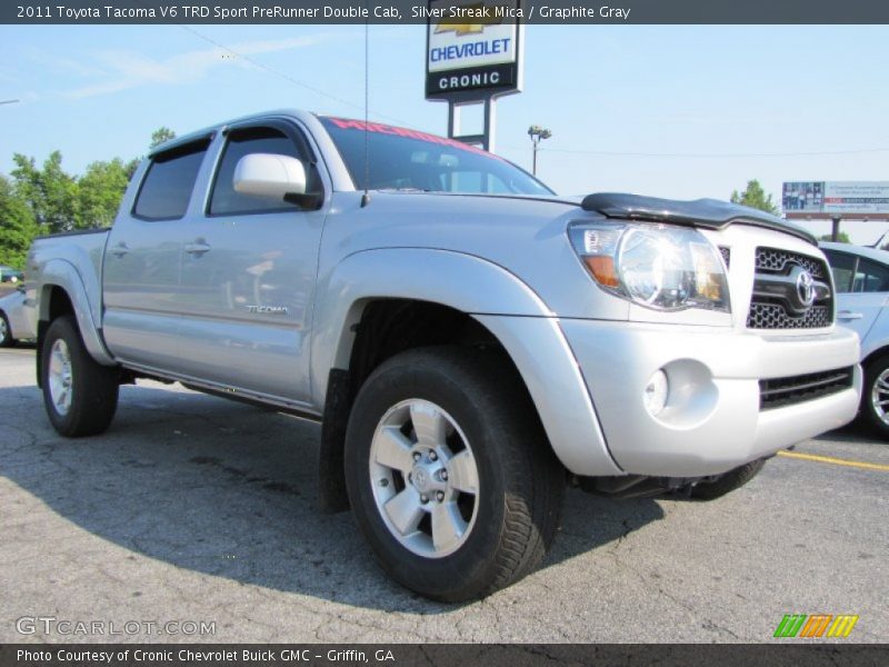 Silver Streak Mica / Graphite Gray 2011 Toyota Tacoma V6 TRD Sport PreRunner Double Cab