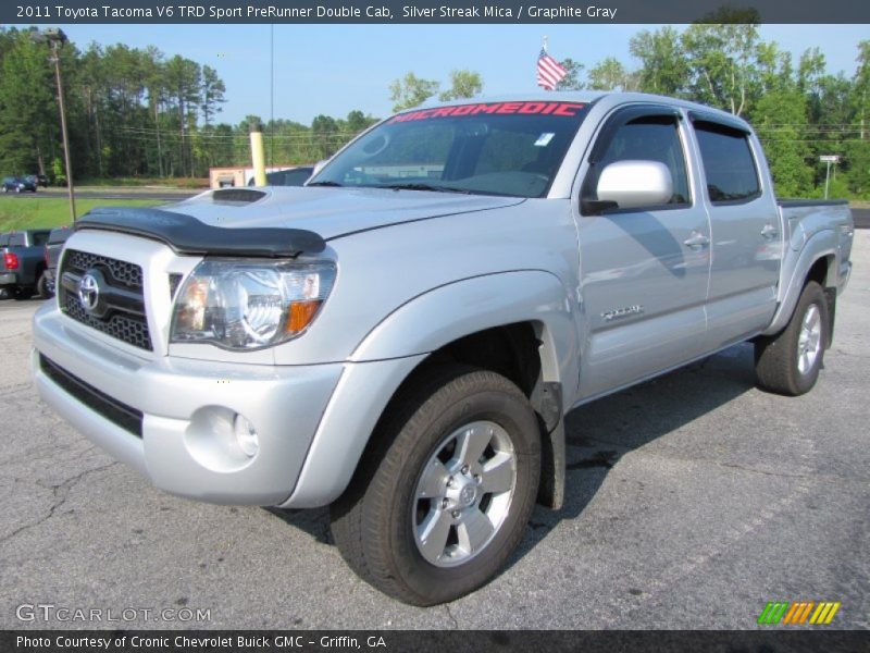 Silver Streak Mica / Graphite Gray 2011 Toyota Tacoma V6 TRD Sport PreRunner Double Cab
