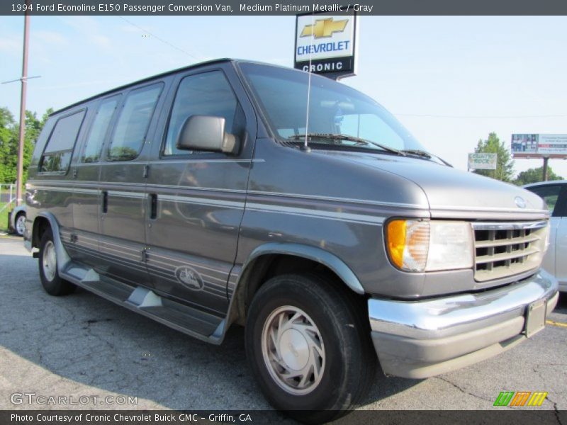 Medium Platinum Metallic / Gray 1994 Ford Econoline E150 Passenger Conversion Van