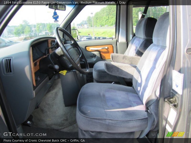 Medium Platinum Metallic / Gray 1994 Ford Econoline E150 Passenger Conversion Van