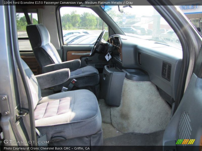 Medium Platinum Metallic / Gray 1994 Ford Econoline E150 Passenger Conversion Van