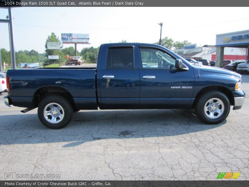 Atlantic Blue Pearl / Dark Slate Gray 2004 Dodge Ram 1500 SLT Quad Cab