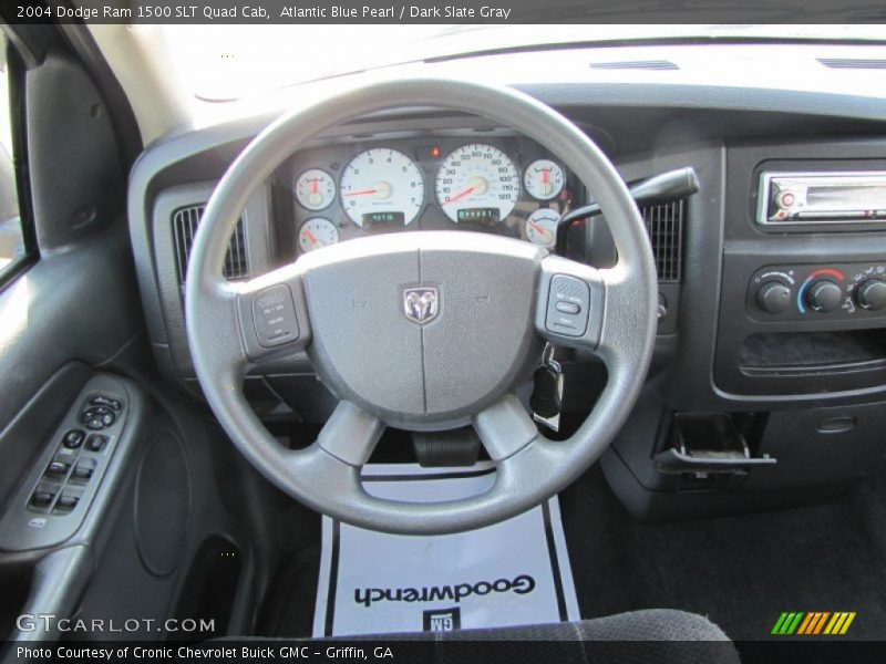 Atlantic Blue Pearl / Dark Slate Gray 2004 Dodge Ram 1500 SLT Quad Cab