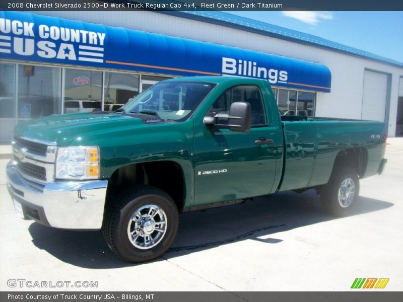 Fleet Green / Dark Titanium 2008 Chevrolet Silverado 2500HD Work Truck Regular Cab 4x4