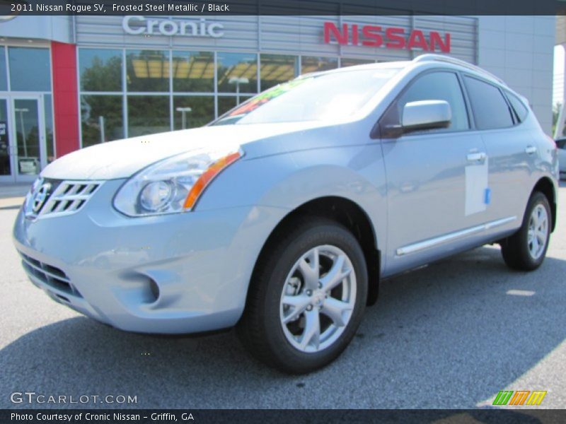 Frosted Steel Metallic / Black 2011 Nissan Rogue SV
