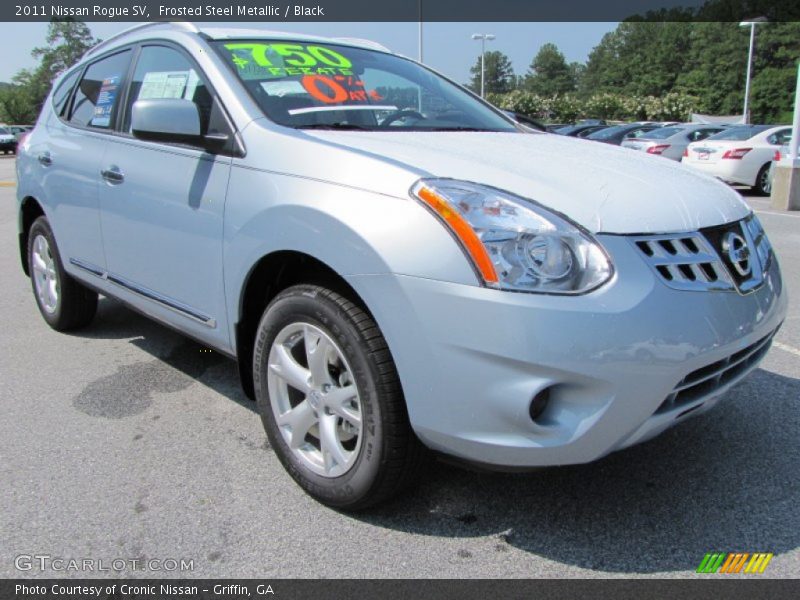 Frosted Steel Metallic / Black 2011 Nissan Rogue SV