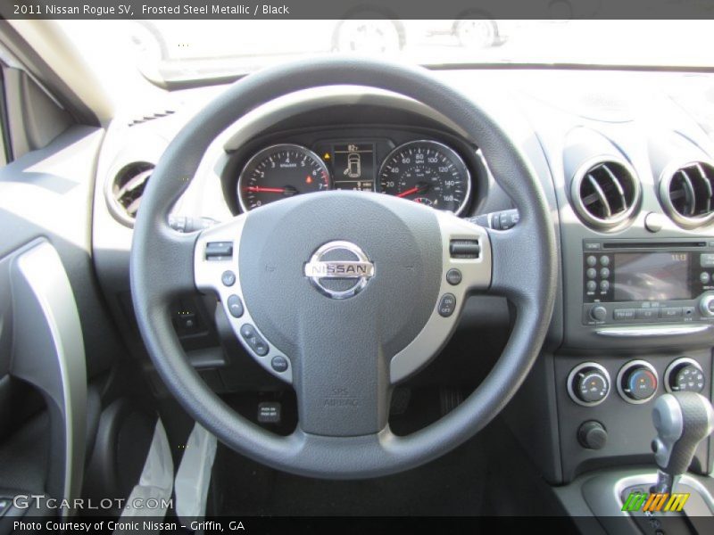 Frosted Steel Metallic / Black 2011 Nissan Rogue SV