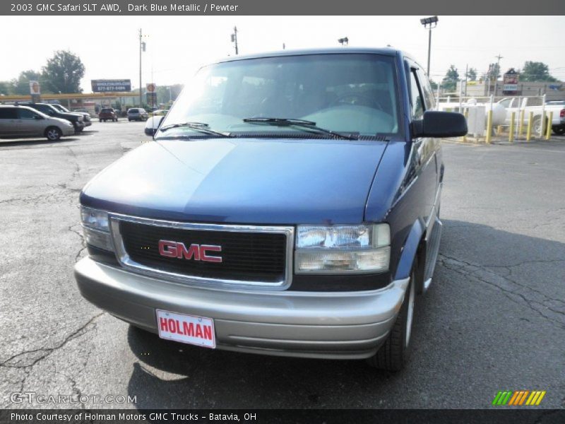 Dark Blue Metallic / Pewter 2003 GMC Safari SLT AWD