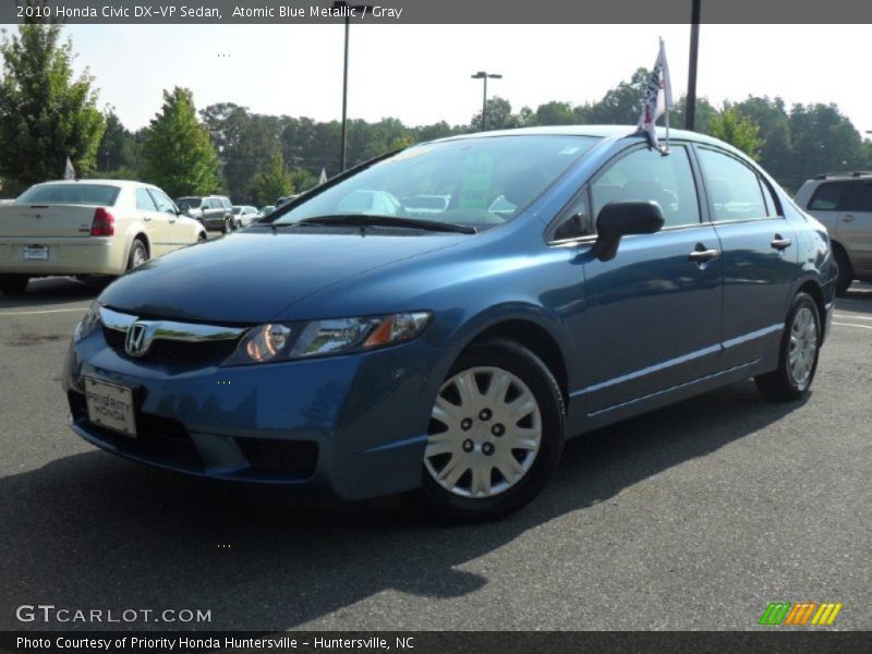 Atomic Blue Metallic / Gray 2010 Honda Civic DX-VP Sedan