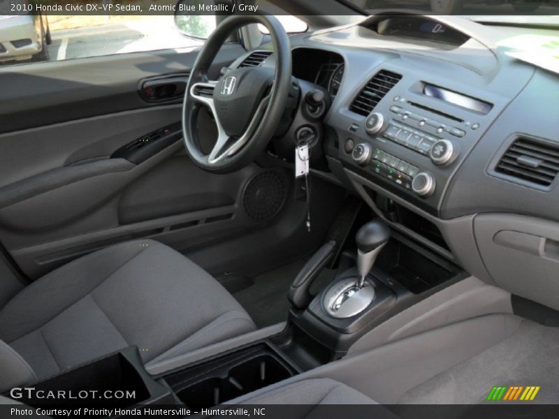 Atomic Blue Metallic / Gray 2010 Honda Civic DX-VP Sedan