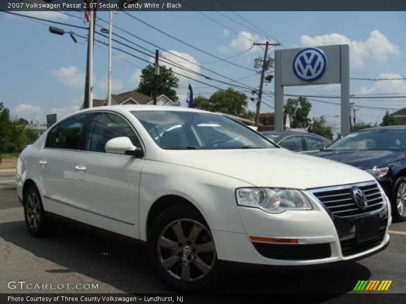 Candy White / Black 2007 Volkswagen Passat 2.0T Sedan