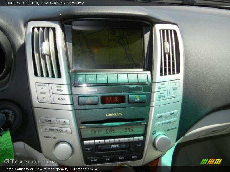 Crystal White / Light Gray 2008 Lexus RX 350