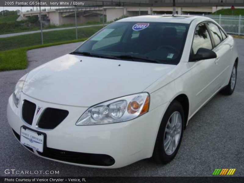 Ivory White / Ebony 2005 Pontiac G6 Sedan