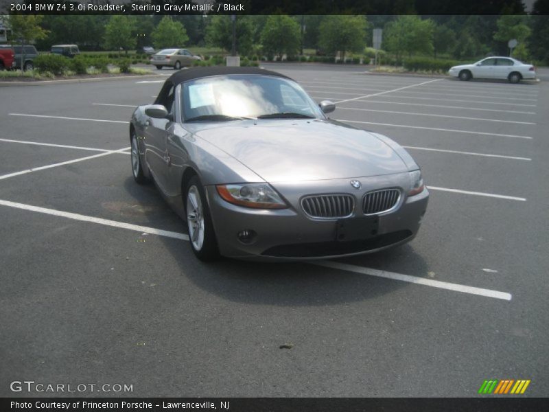 Sterling Gray Metallic / Black 2004 BMW Z4 3.0i Roadster
