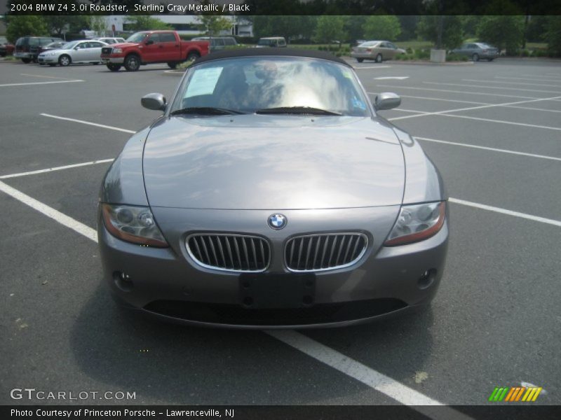 Sterling Gray Metallic / Black 2004 BMW Z4 3.0i Roadster