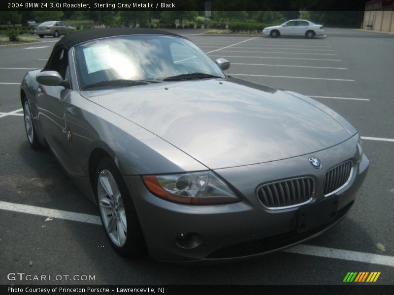 Sterling Gray Metallic / Black 2004 BMW Z4 3.0i Roadster