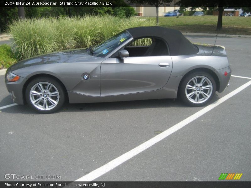 Sterling Gray Metallic / Black 2004 BMW Z4 3.0i Roadster