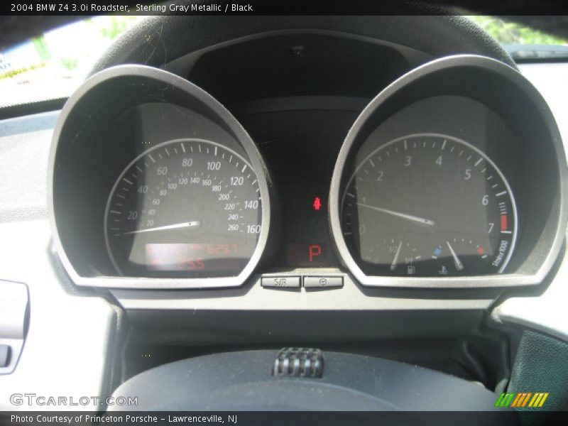 Sterling Gray Metallic / Black 2004 BMW Z4 3.0i Roadster