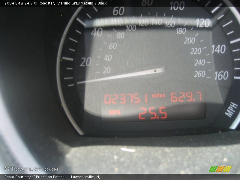 Sterling Gray Metallic / Black 2004 BMW Z4 3.0i Roadster