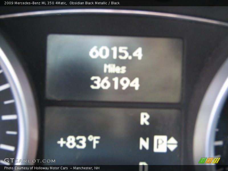 Obsidian Black Metallic / Black 2009 Mercedes-Benz ML 350 4Matic