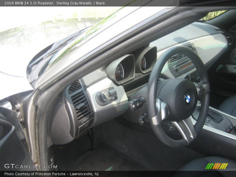 Sterling Gray Metallic / Black 2004 BMW Z4 3.0i Roadster