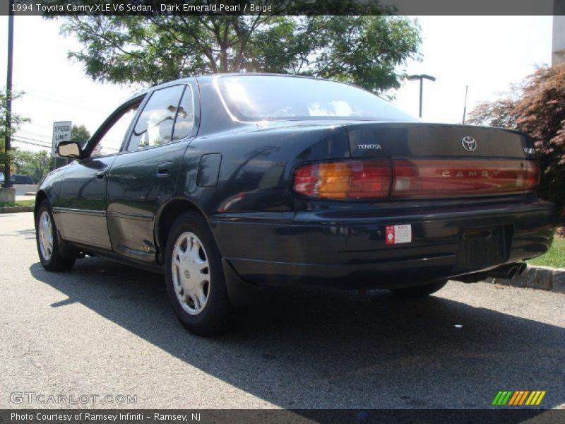 Dark Emerald Pearl / Beige 1994 Toyota Camry XLE V6 Sedan
