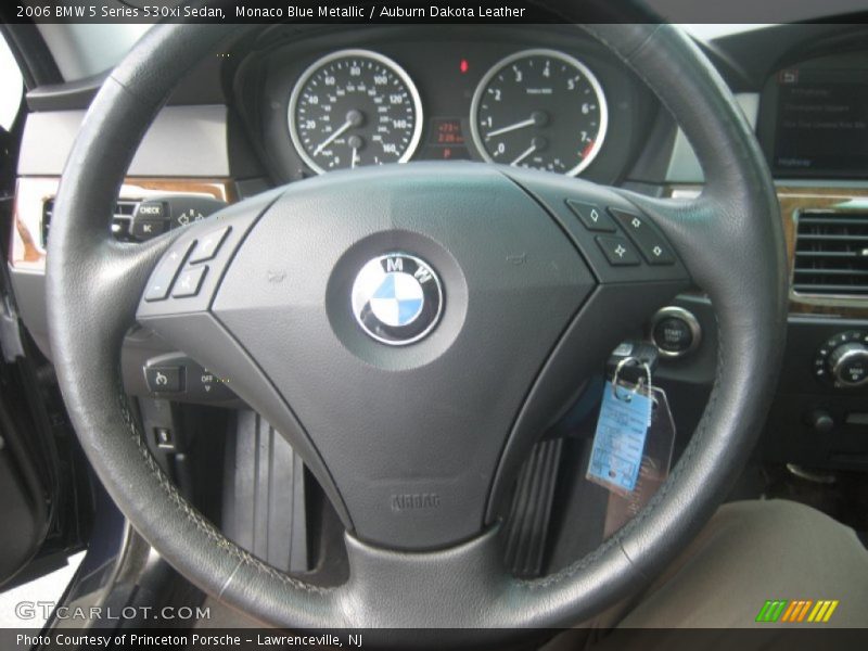 Monaco Blue Metallic / Auburn Dakota Leather 2006 BMW 5 Series 530xi Sedan