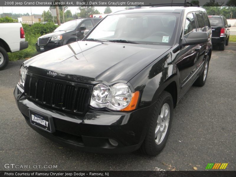 Black / Dark Slate Gray/Light Graystone 2008 Jeep Grand Cherokee Laredo 4x4