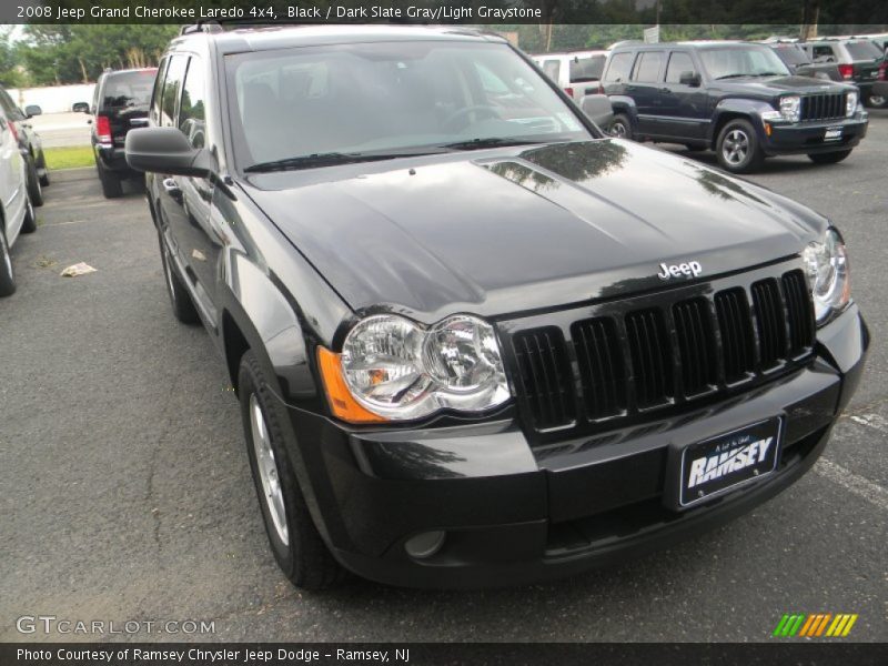 Black / Dark Slate Gray/Light Graystone 2008 Jeep Grand Cherokee Laredo 4x4