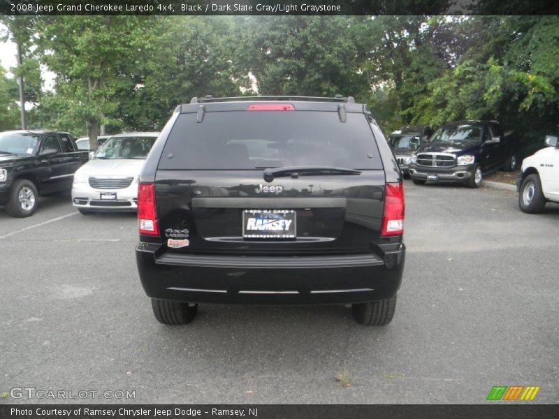 Black / Dark Slate Gray/Light Graystone 2008 Jeep Grand Cherokee Laredo 4x4
