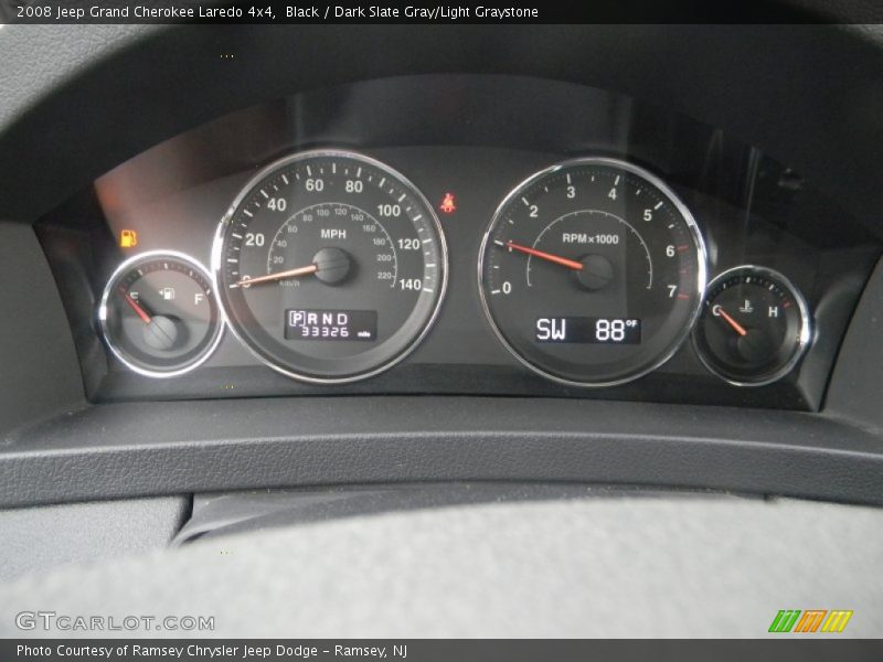 Black / Dark Slate Gray/Light Graystone 2008 Jeep Grand Cherokee Laredo 4x4