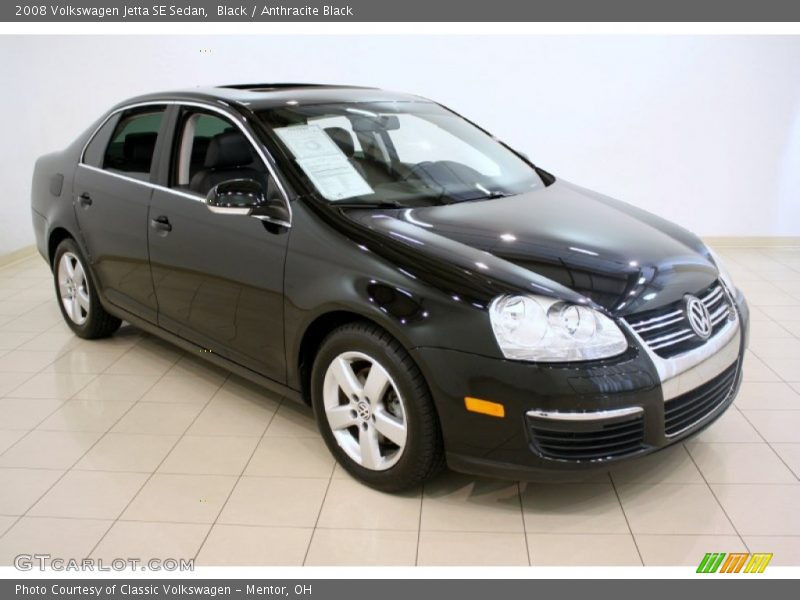 Black / Anthracite Black 2008 Volkswagen Jetta SE Sedan