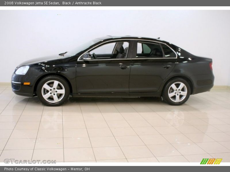 Black / Anthracite Black 2008 Volkswagen Jetta SE Sedan