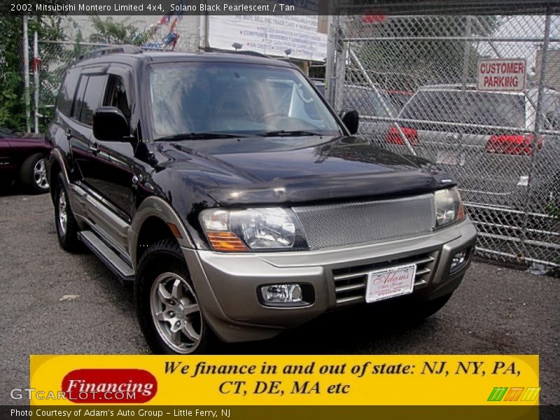 Solano Black Pearlescent / Tan 2002 Mitsubishi Montero Limited 4x4