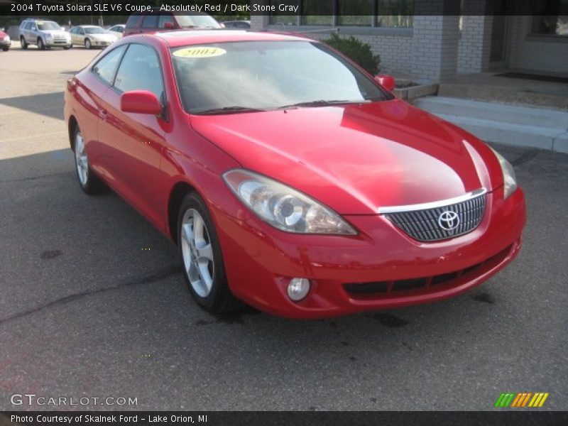 Absolutely Red / Dark Stone Gray 2004 Toyota Solara SLE V6 Coupe