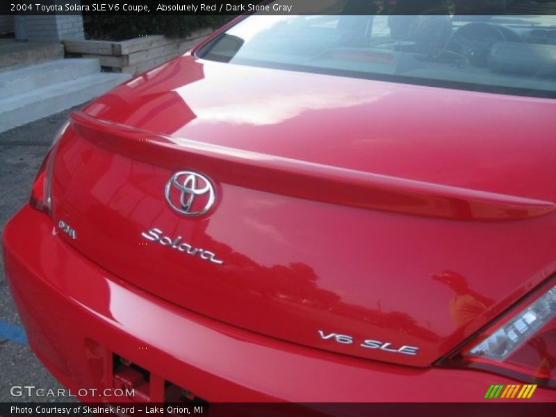 Absolutely Red / Dark Stone Gray 2004 Toyota Solara SLE V6 Coupe