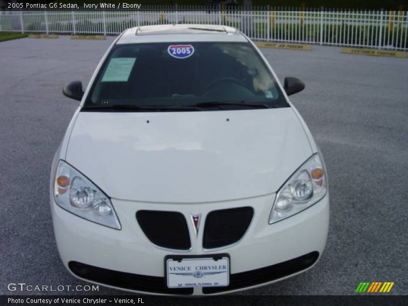 Ivory White / Ebony 2005 Pontiac G6 Sedan