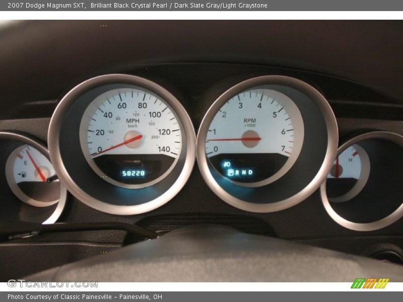 Brilliant Black Crystal Pearl / Dark Slate Gray/Light Graystone 2007 Dodge Magnum SXT