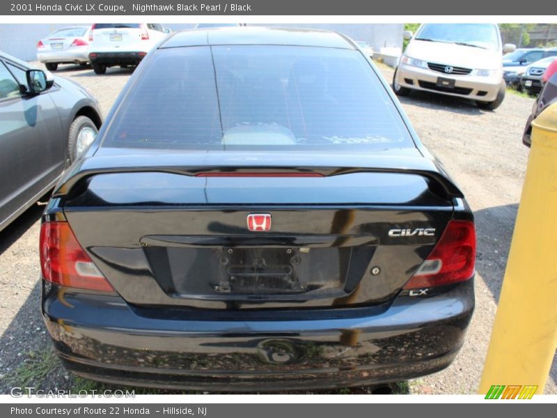 Nighthawk Black Pearl / Black 2001 Honda Civic LX Coupe