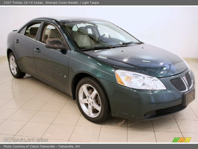 Emerald Green Metallic / Light Taupe 2007 Pontiac G6 V6 Sedan