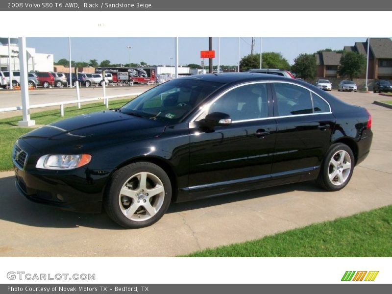 Black / Sandstone Beige 2008 Volvo S80 T6 AWD