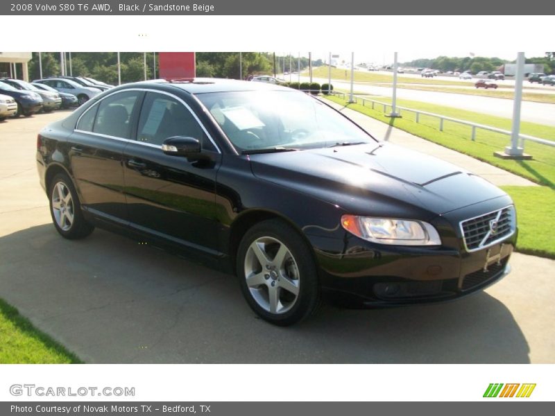 Black / Sandstone Beige 2008 Volvo S80 T6 AWD