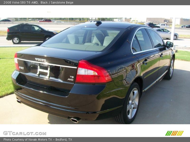 Black / Sandstone Beige 2008 Volvo S80 T6 AWD